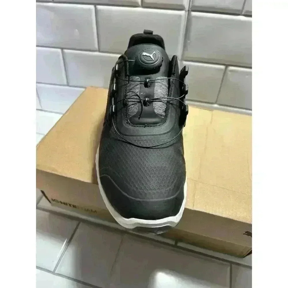 Puma Ignite Pwrcage Jrs Golf Shoes Black And Silver Waterproof 7C Juniors - Picture 10 of 14